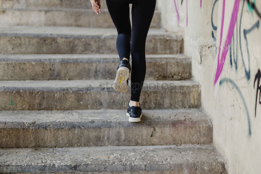 Similar – Image, Stock Photo Pretty woman posing on stairs