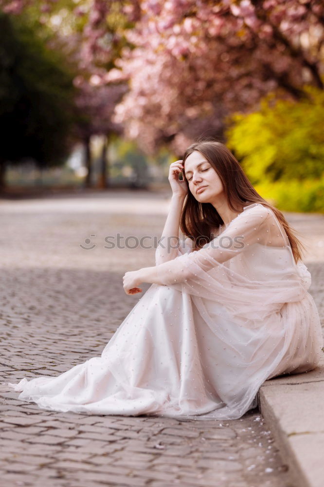 Similar – Image, Stock Photo Portrait of pretty woman smiling in nature