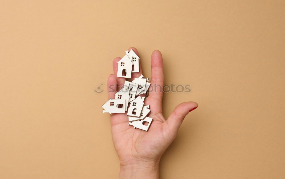Similar – Image, Stock Photo Forearm and hand with pencil against a yellow background