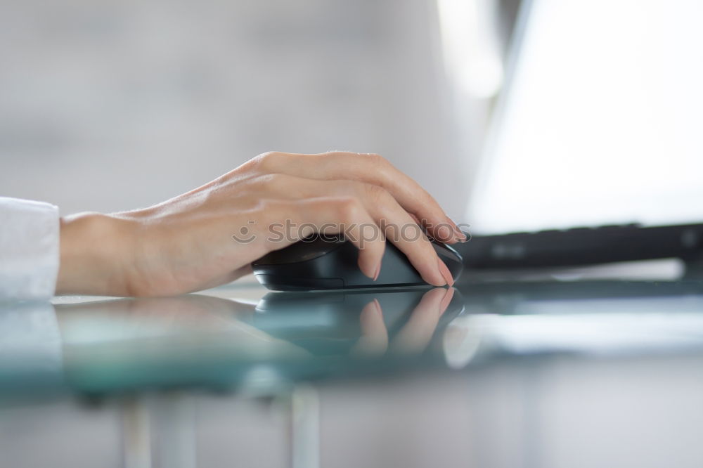 Similar – Image, Stock Photo Working with laptop, in office or at home, hands, fingers on keyboard, coffee cup