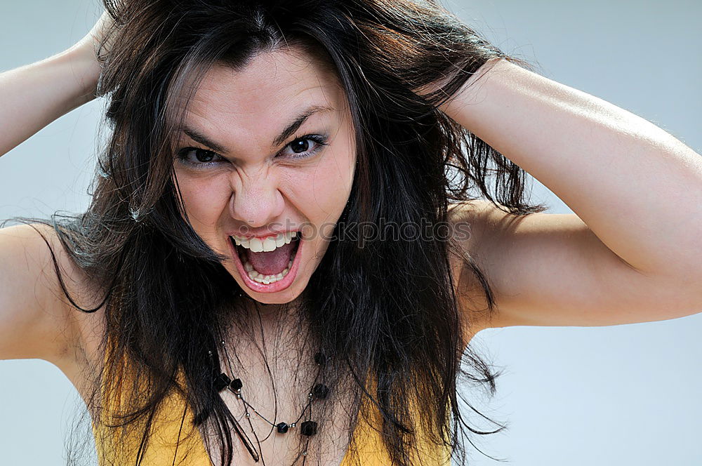 Image, Stock Photo Crazy self-portrait of a young woman