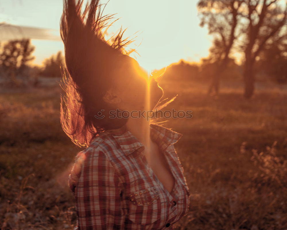 Similar – Image, Stock Photo Pretty woman shaking hair at house