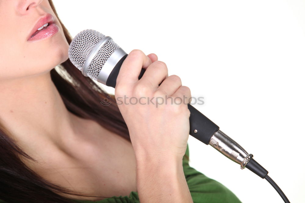 Similar – young woman singing Joy