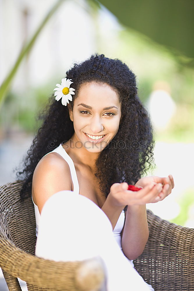 Similar – Portrait of a exotic black woman in a swimwear