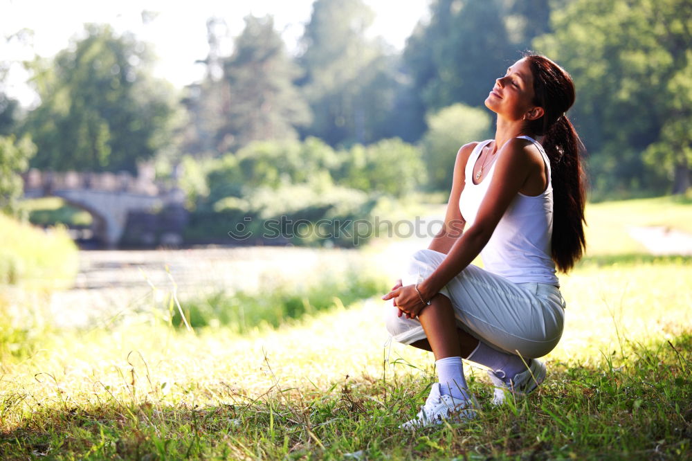 Similar – athletic woman resting