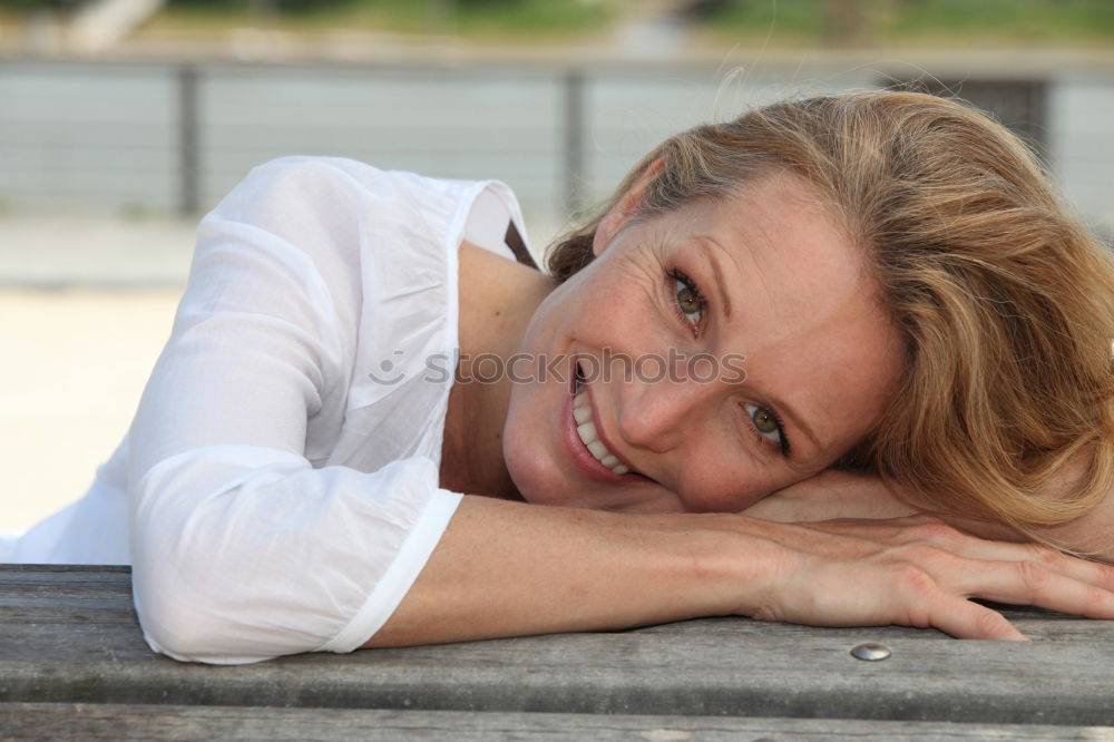 Similar – Image, Stock Photo laughter stairs woman stone