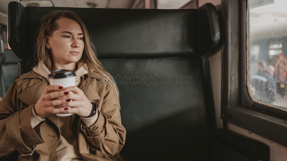 Similar – Image, Stock Photo Girl sitting at the kitchen bar drinking coffee