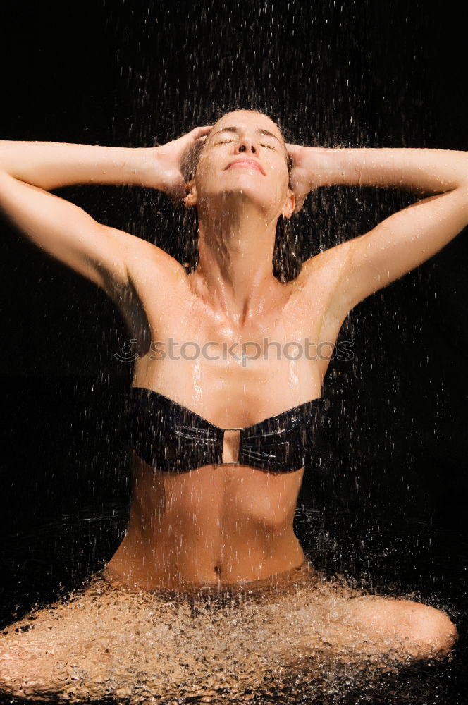 Similar – Image, Stock Photo Rigid wet Woman Source Wet