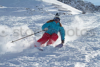 Similar – Tiefschnee Skifahren Sport