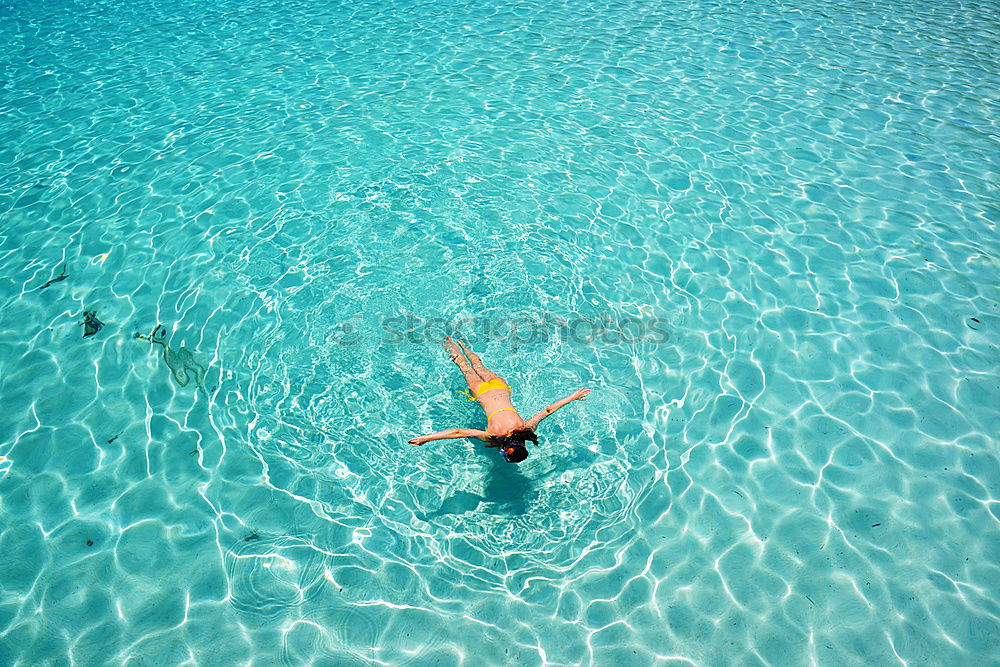 Pink in turquoise Lagoon