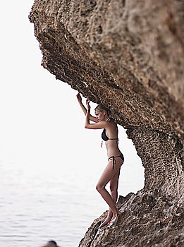 Similar – Image, Stock Photo Mother and little daughter having fun on the beach of the Wall of Puerto Sherry