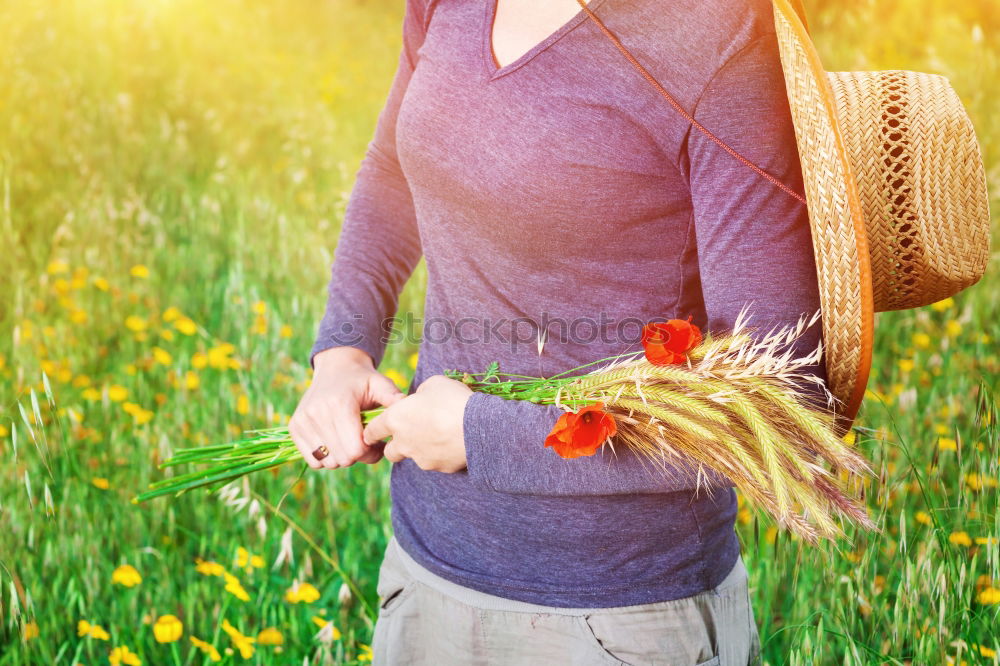 Similar – Image, Stock Photo Girl in rain boots with flowers outdoor