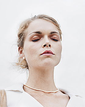 Similar – Image, Stock Photo analogue, rectangular medium format portrait of a young woman with freckles and short hair