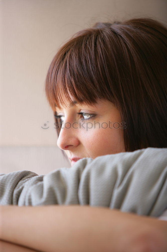 Similar – Image, Stock Photo Woman sitting and relaxing on floor