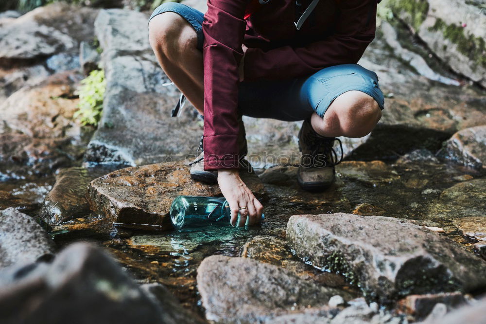 Image, Stock Photo Women’s leather casual shoes on wood in the forest