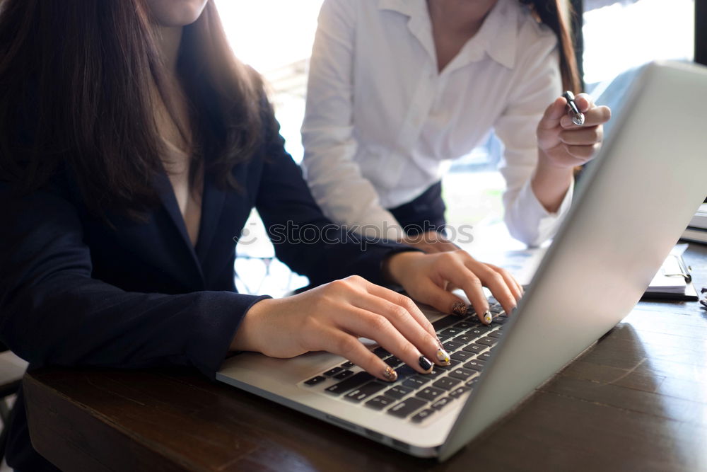 Image, Stock Photo #A# Working on the notebook