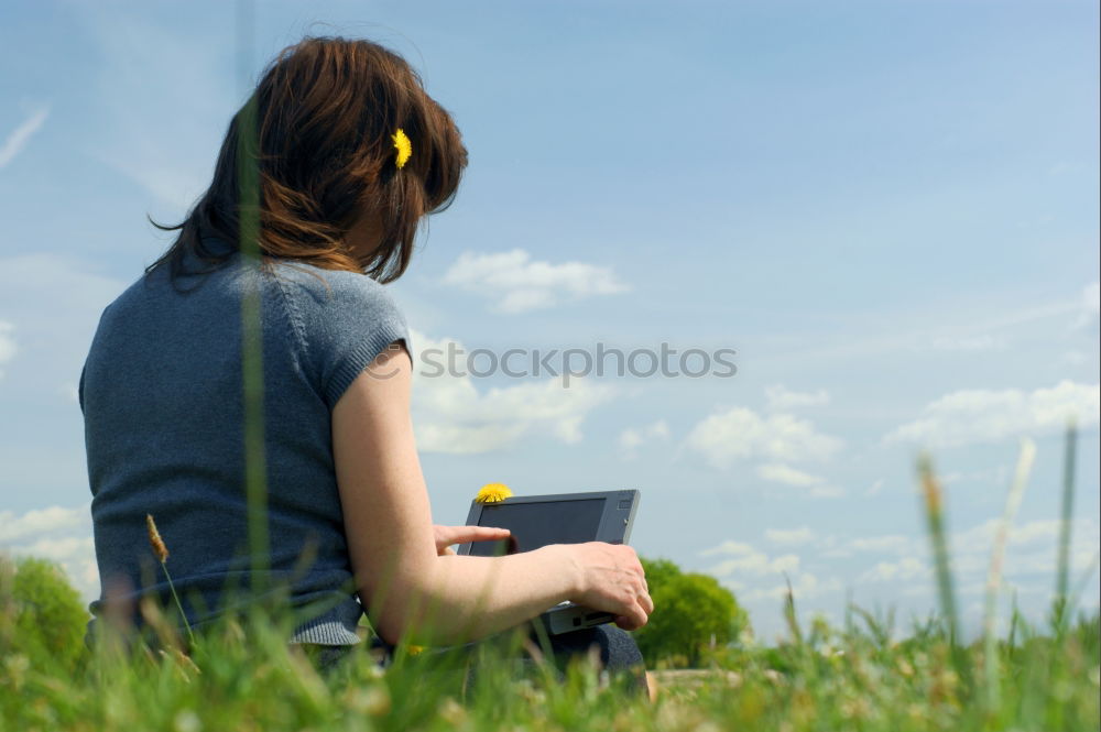 Similar – Image, Stock Photo outdoor reading Book Pink