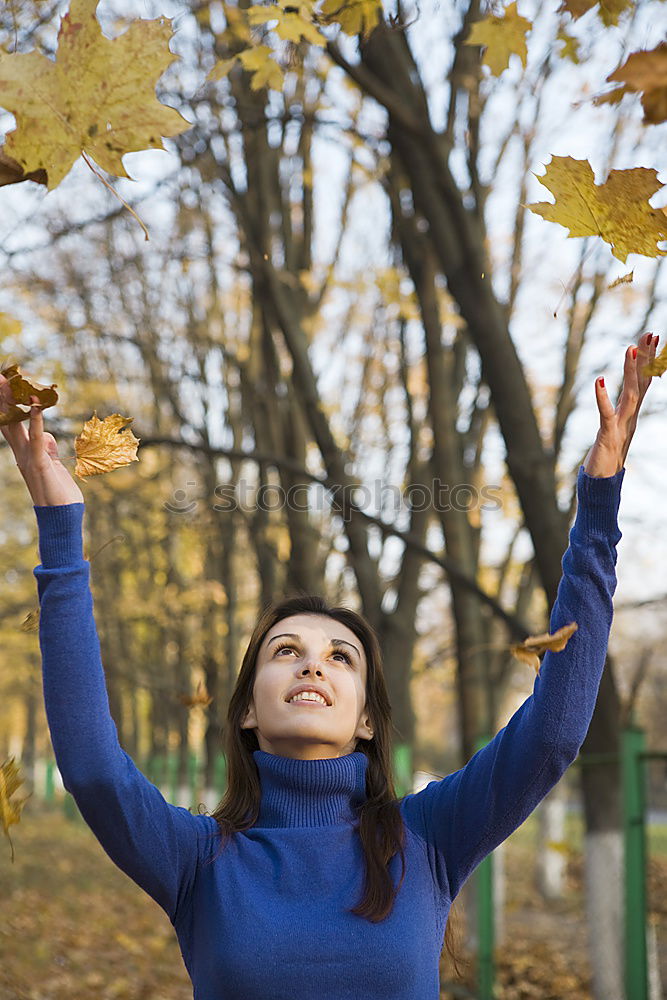 Image, Stock Photo portrait of a runner woman at the park after running