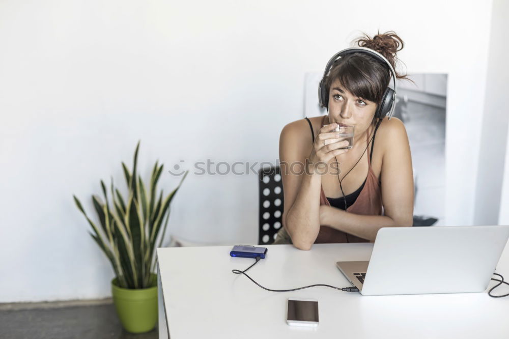 Similar – Businesswoman working on her laptop at work ( star-up concept )