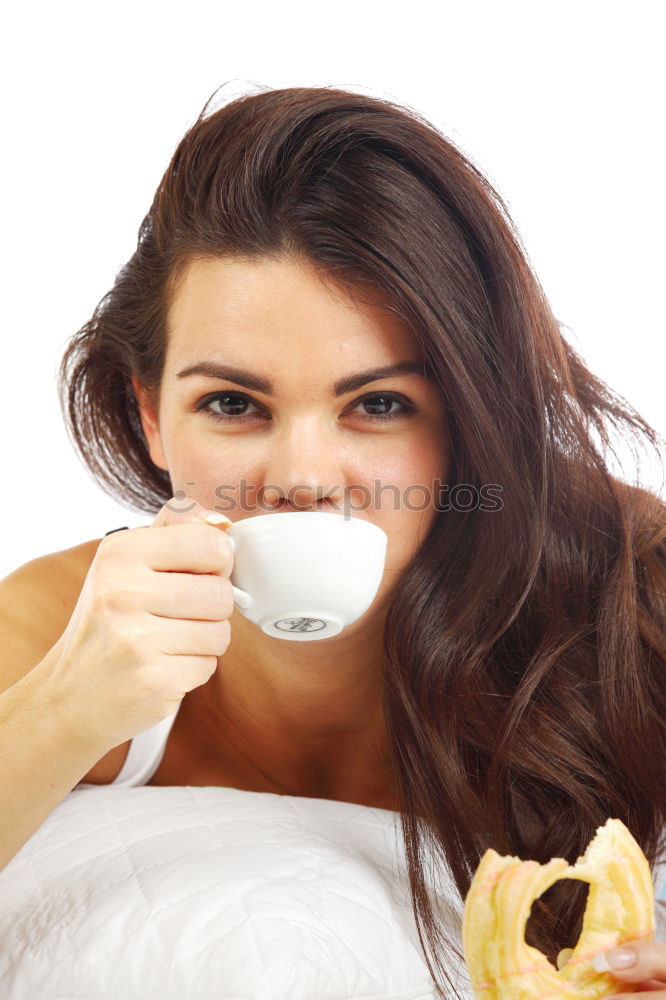 Similar – Image, Stock Photo Beautiful model with cup of coffee