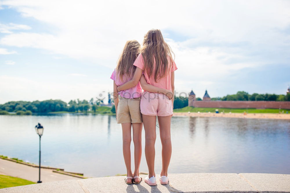 Similar – Image, Stock Photo Sisters. Lifestyle