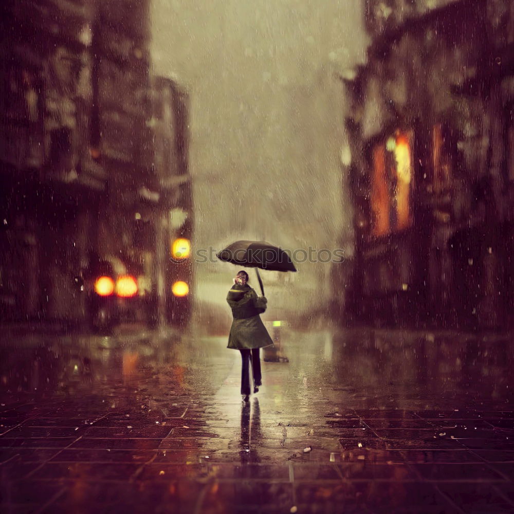 Similar – Rain in London Umbrella