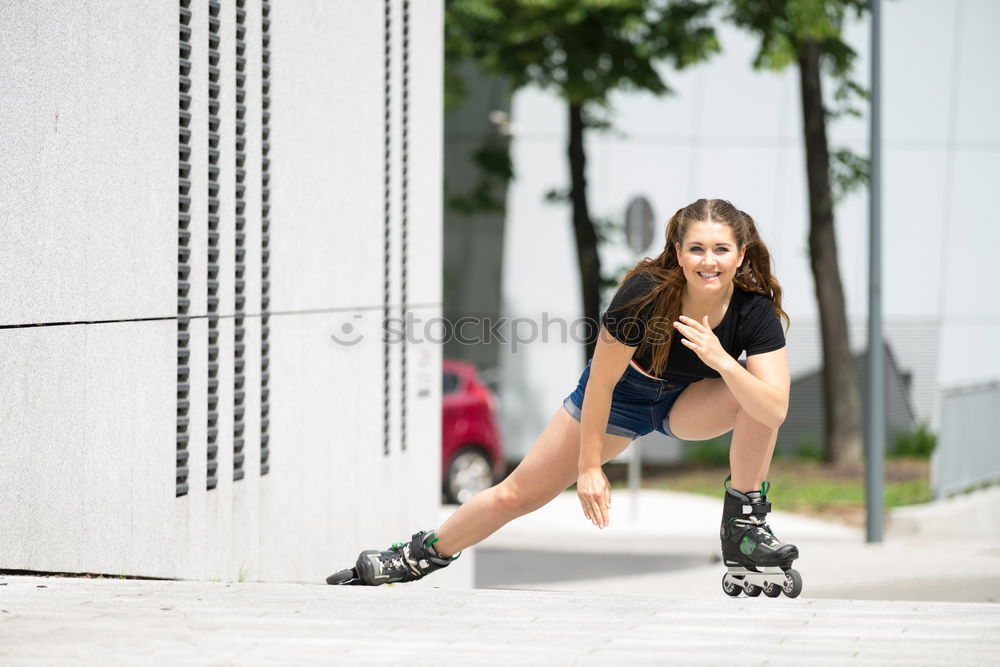 Image, Stock Photo Sporty woman outdoor sports