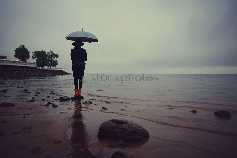 Similar – Image, Stock Photo Dirty weather at the lake