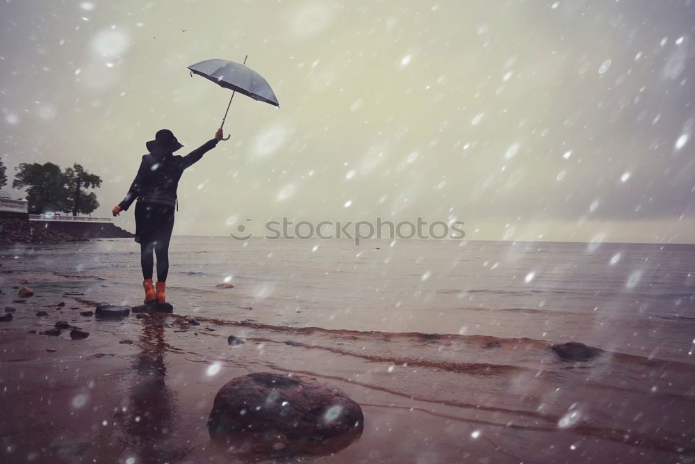 Similar – Image, Stock Photo Dirty weather at the lake
