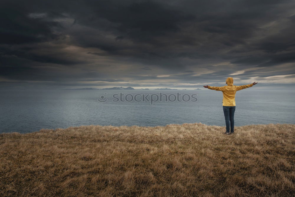 Similar – lake view Lake Woman