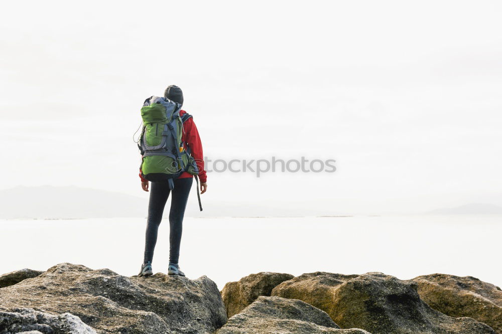 Similar – Young Backpacker enjoying of Nature.