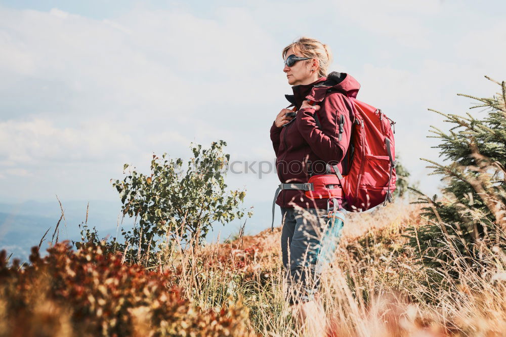 Similar – Woman posing in forest