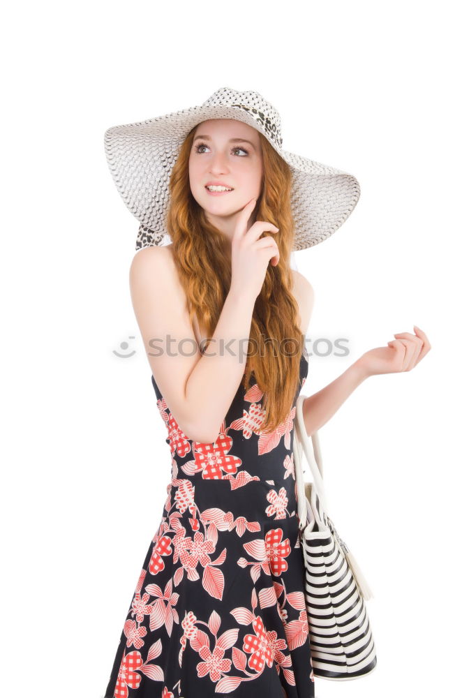 Similar – Image, Stock Photo facedown Woman Straw hat