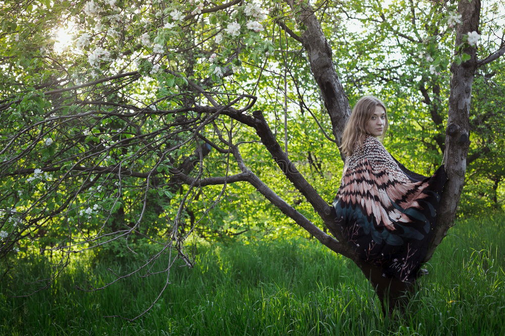 Similar – Young woman in the forest