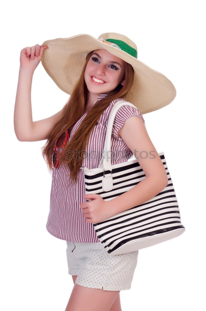 Similar – Image, Stock Photo facedown Woman Straw hat