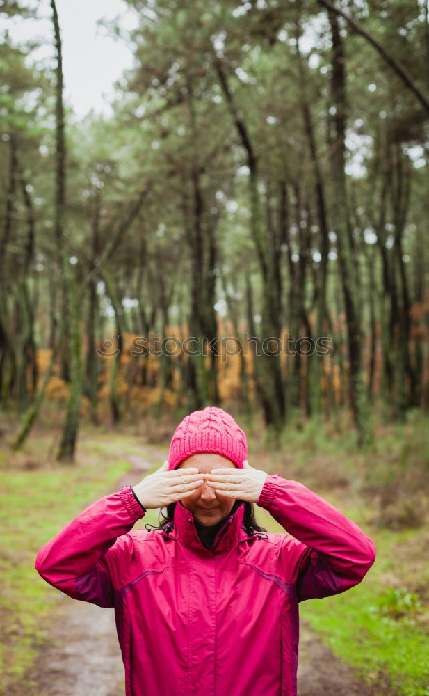 Similar – Image, Stock Photo Bearded man taking shots in forest