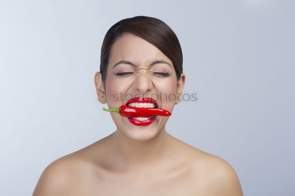 Similar – Image, Stock Photo cherry mouth Cherry Lips