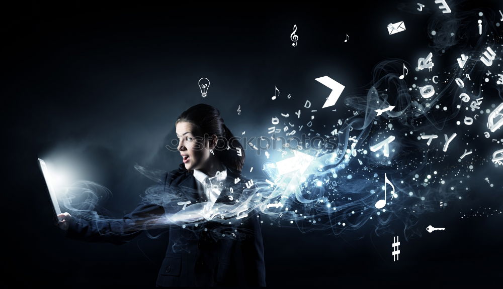 Similar – Image, Stock Photo Marvet, woman throwing confetti.