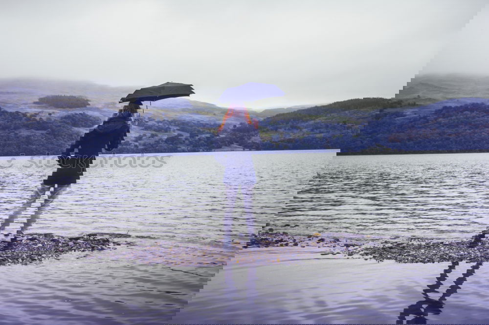 Similar – Image, Stock Photo Dirty weather at the lake
