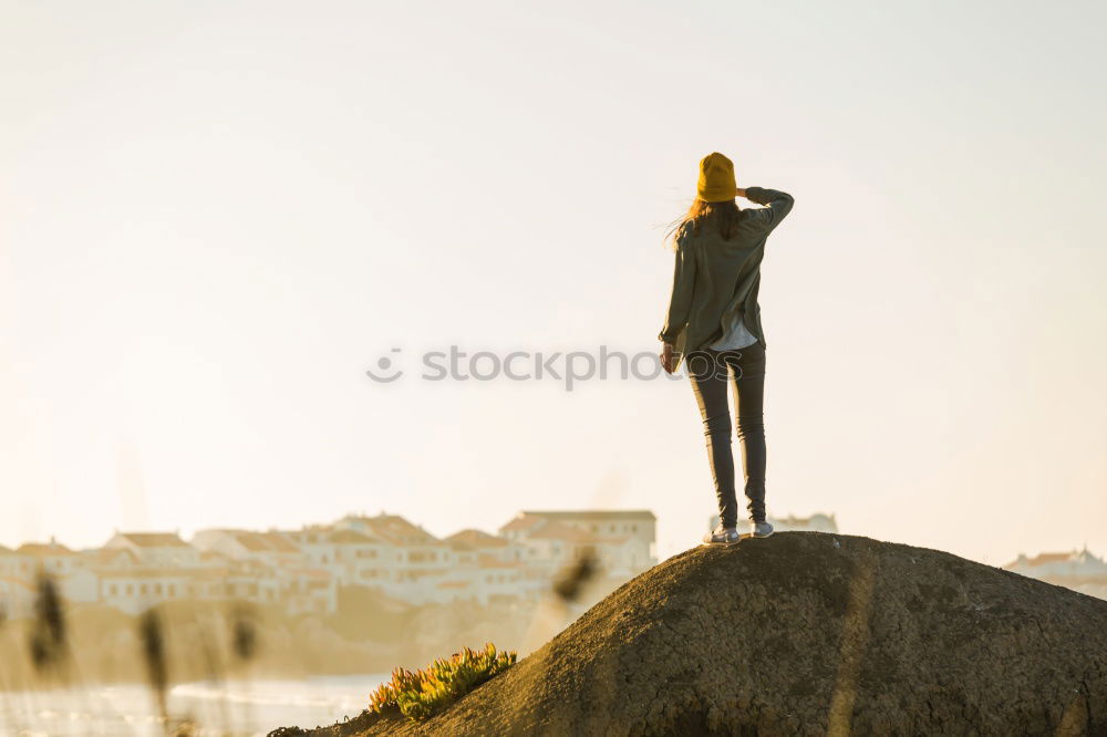 Similar – Woman carrying her friend behind her back