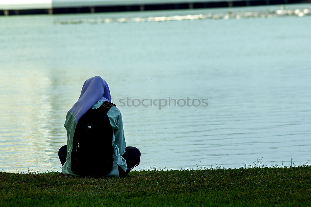 Similar – Image, Stock Photo Alone in freedom Lake