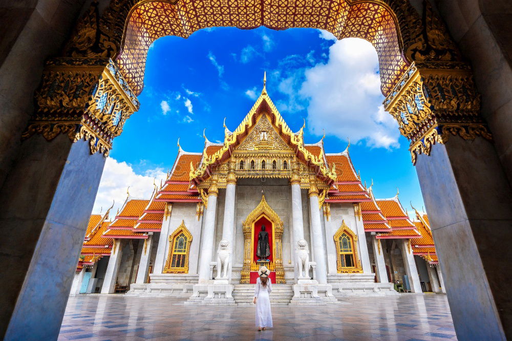 Similar – Image, Stock Photo Wat Arun Sky Sun Town