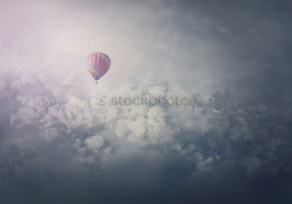 Similar – Image, Stock Photo Balloon flight in the morning 3