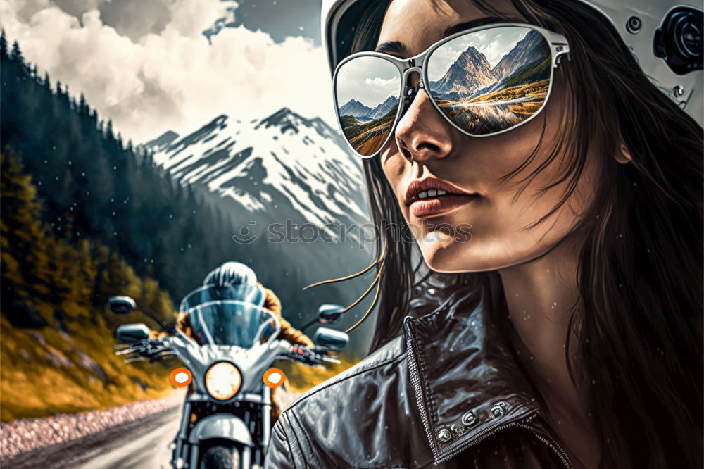 Similar – Image, Stock Photo Biker Sunset Lifestyle