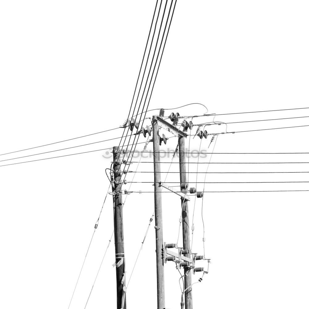 Image, Stock Photo Power pole like in omas times