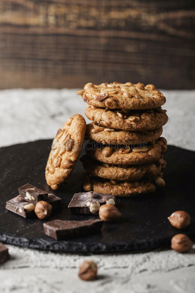 Similar – Image, Stock Photo Chocolate, coffee and vanila macarons