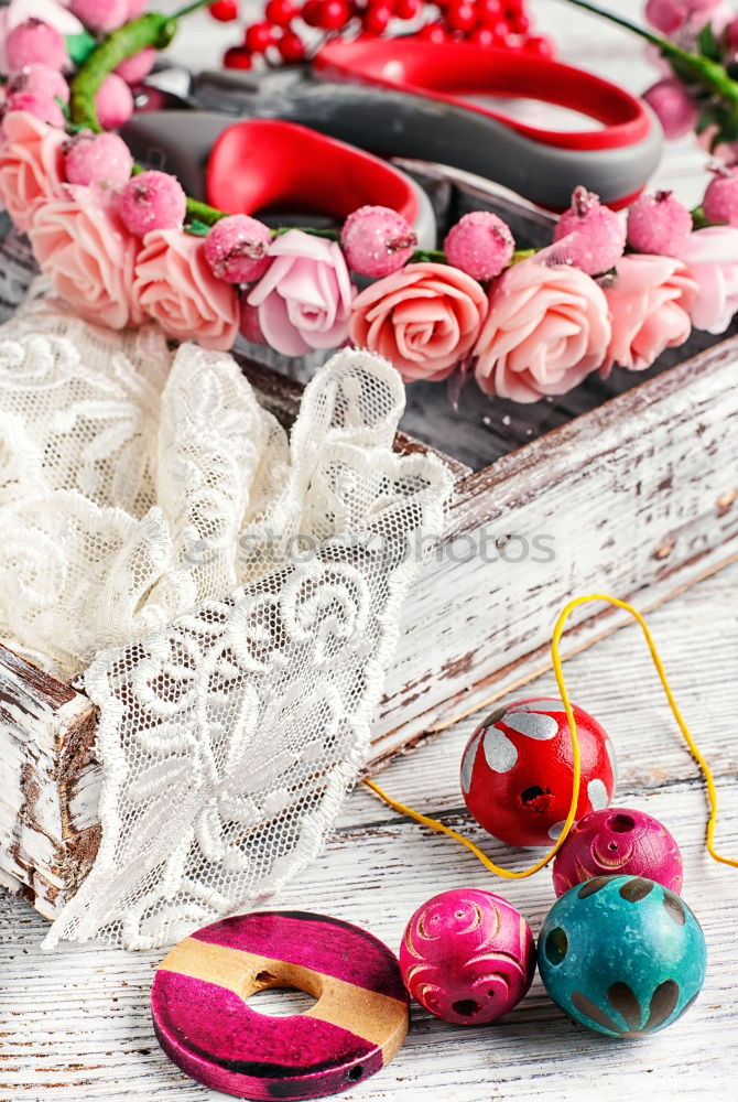 Image, Stock Photo Old spoons on the plate with Easter egg