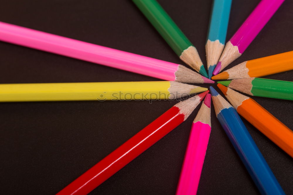 Similar – Pencil Mikado: yellow pencils with note