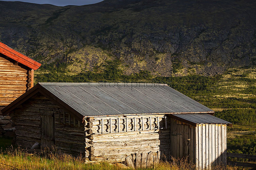 Similar – Image, Stock Photo Enough wood in front of the hut with the closed window