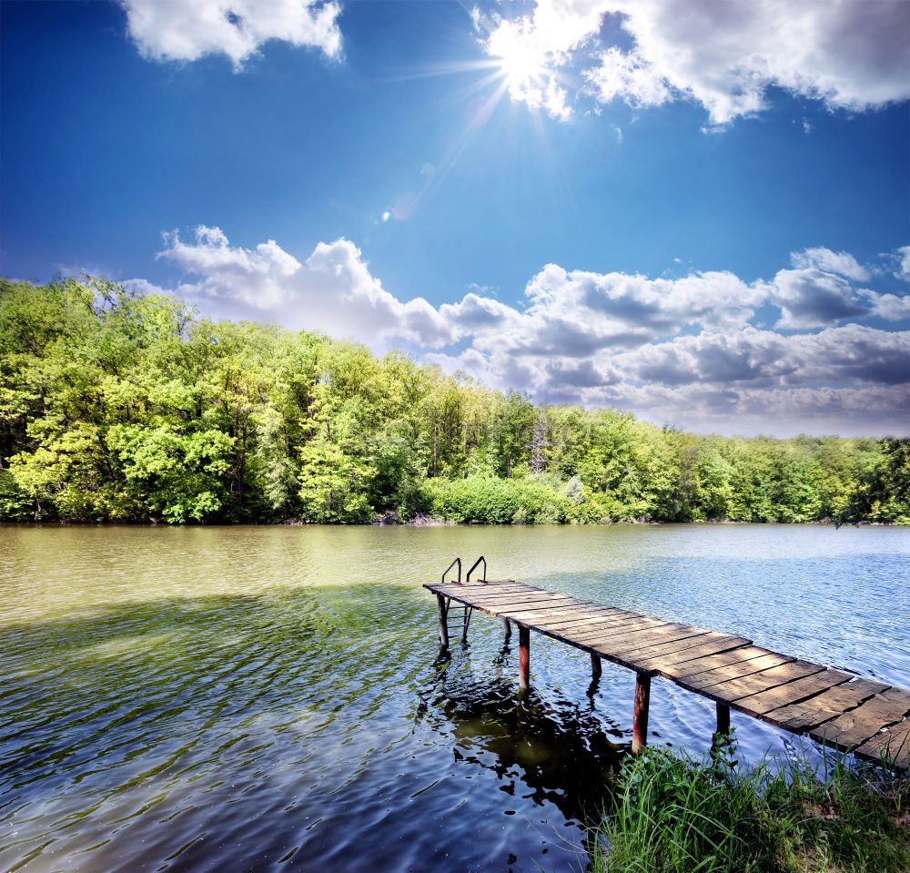 Image, Stock Photo bathing jetty Life